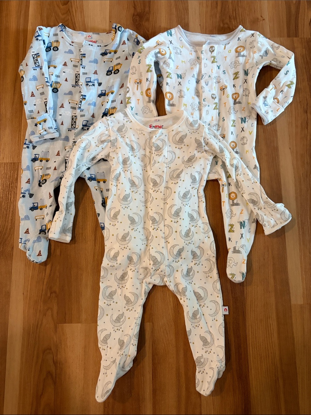 Bundle 3 Magnetic Me Cotton Baby Sleepers Footie